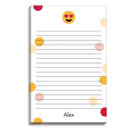 Emoji Heart Eyes Dots Notepads